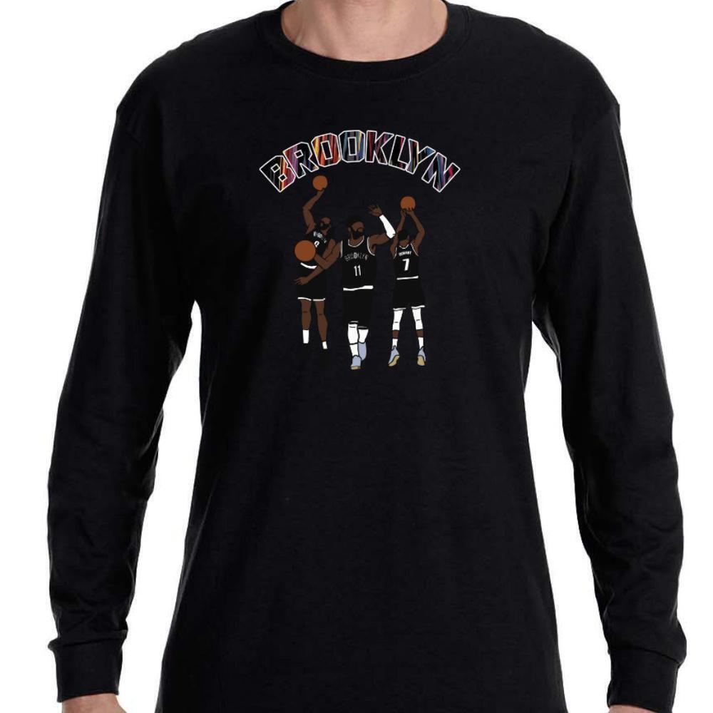 Brooklyn Nets Big 3 Basketball Team Graphic Sweatshirt - Picture 1 of 4